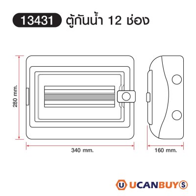 Schneider Electric ตู้กันน้ำรุ่น KAEDRA ขนาด12 ช่อง IP65 เหมาะสำหรับใช้เป็นตู้ใส่เบรกเกอร์ EV Charger l 13431