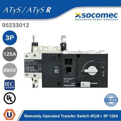 Socomec Remotely Operated Transfer Switch ATyS r 3P 125A | 95233012
