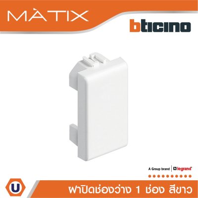 BTicino ฝาอุดช่องว่าง 1 ช่อง มาติกซ์ สีขาว Blank Insert 1 Module | Matix | AM5000