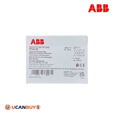 ABB Thermal Overload Relay TF42 - 20, 16.0 - 20.0A - TF42 - 20 - 1SAZ721201R1049 | TF42 - 20