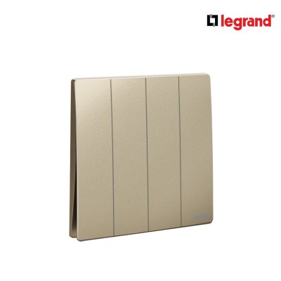 แพ็ค10 | Legrand สวิตช์สองทาง 4 ช่อง สีแชมเปญ รุ่นมาเรียเซนต์ | Mallia Senses | 281007CH