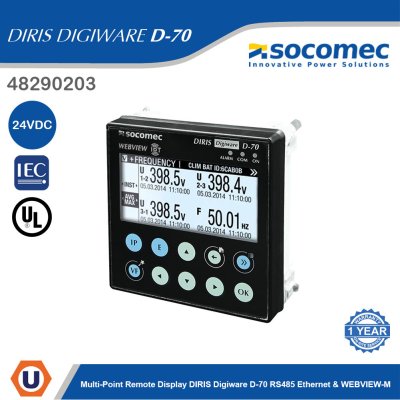 Socomec Display DIRIS Digiware D-70 RS485 Ethernet & WEBVIEW-M | 48290203