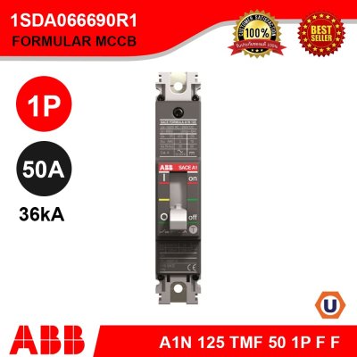 ABB A1N 125 TMF 50 1P F F Moulded Case Circuit Breaker FORMULA (36kA) 1SDA066690R1