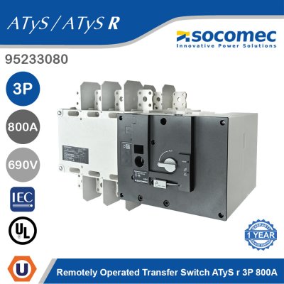 Socomec Remotely Operated Transfer Switch ATyS r 3P 800A | 95233080