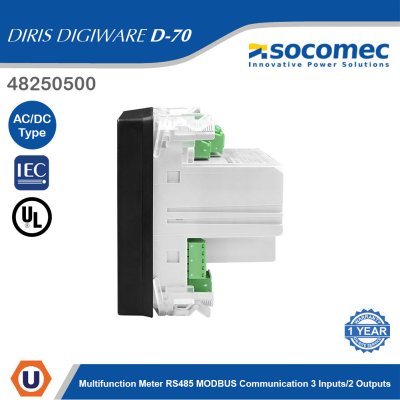 Socomec Meter DIRIS A-40 RS485 MODBUS Communication 3 Inputs/2 Outputs | 48250500