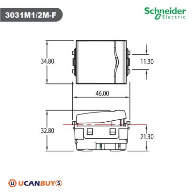 Schneider ชุดสวิตช์ทางเดียว 2 ตัว พร้อมฝาครอบ 3 ช่อง ชไนเดอร์ รุ่น Concept