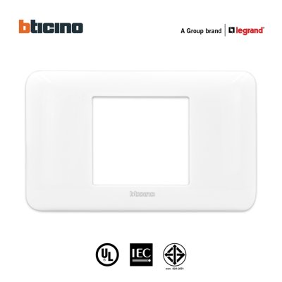 BTicino หน้ากากฝาครอบ ขนาด 1.5 ช่อง สีขาว Cover Plate 1.5 Module White รุ่น Magic Advance | M903/23P