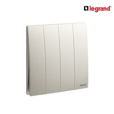Legrand สวิตช์ทางเดียว 4 ช่อง สีแชมเปญ 4G 1Way Switch 16AX รุ่นมาเรียเซนต์ | Mallia Senses | 281006CH