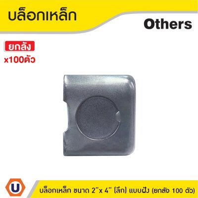 ยกลัง | บล็อกเหล็ก ขนาด 2x4 (แบบลึก) รู 6 หุน ติดตั้งแบบฝัง