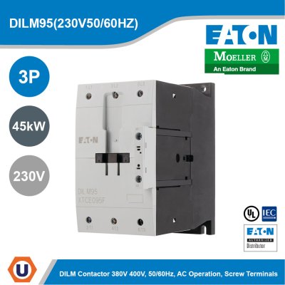 Eaton Moeller Series DILM Contactor 3P 380V 400V 45 kW 230V 50/60Hz | DILM95(230V50/60HZ)