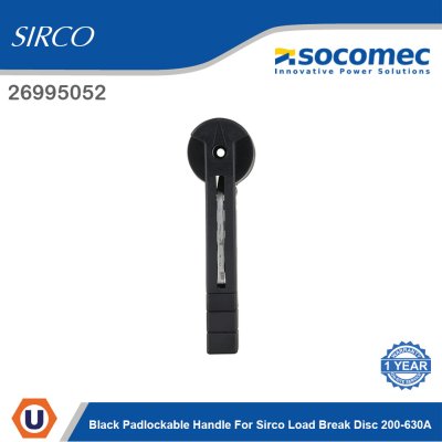 Socomec Black Padlockable Handle for Sirco Load Break Disc 200-630A | 26995052