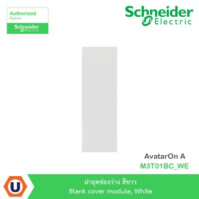 Schneider Electric ฝาอุดช่องว่าง สีขาว Blank cover module, White รุ่น AvatarOn A  I M3T01BC_WE