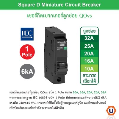 Schneider Electric ชุดตู้โหลดเซ็นเตอร์สแควร์ดีเฟรม 250A ขนาด 42 ช่อง + เมนเบรกเกอร์ 250A, 25kA + ลูกย่อย ขนาด 32A/20A/16A