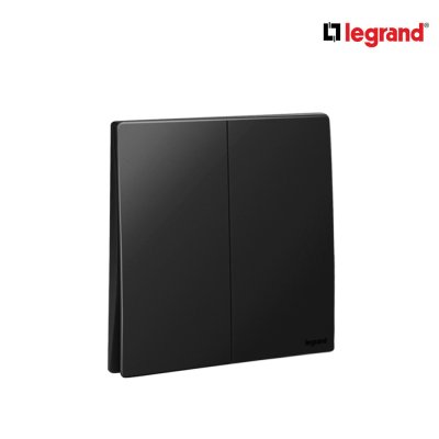แพ็ค10 | Legrand สวิตช์สองทาง 2 ช่อง สีดำ รุ่นมาเรียเซนต์ | Mallia Senses | 281003MB