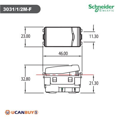 Schneider ชุดสวิตช์สองทาง 2 ตัวพร้อมฝาครอบ สีขาว รุ่น Concept
