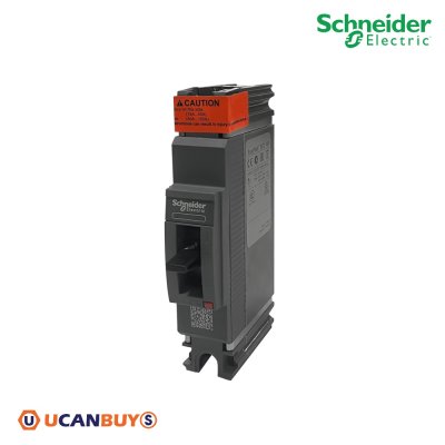 Schneider Electric EZC เซอร์กิตเบรกเกอร์สวิตช์ตัดตอนอัตโนมัติ (MCCB) 15A ชนิด 1โพล ขนาดเฟรม 100A (25kA) | EZC100H1015T