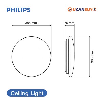PHILIPS โคมซาลาเปา LED แบบมีประกาย 24W แสงคูลเดย์ไลท์ 6500K 220V-240V | 929004096607
