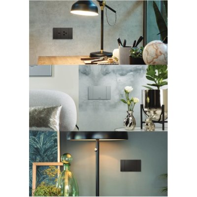 Schneider Electric ชุดสวิตช์สองทาง + ปลั๊กเดี่ยว 3 ขามีกราวด์ | สีดำ | AvatarOn A