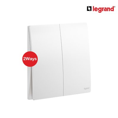 Legrand สวิตช์สองทาง 2 ช่อง สีขาว 2G 2Ways Switch 16AX รุ่นมาเรียเซนต์ | Mallia Senses | 281003MW