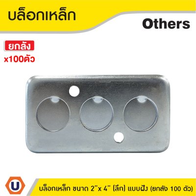 ยกลัง | บล็อกเหล็ก ขนาด 2x4 (แบบลึก) รู 6 หุน ติดตั้งแบบฝัง
