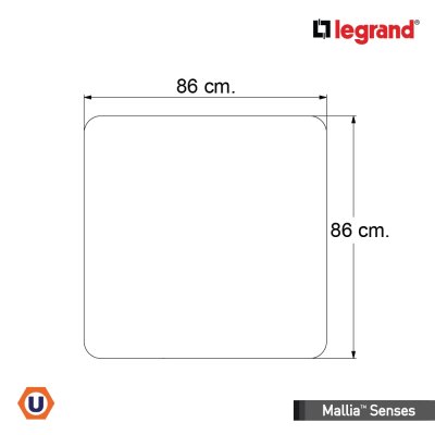 Legrand สวิตช์สองทาง 2ช่อง สีขาว มีไฟ LED 2G 2W 16AX Illuminated Switch | Mallia Senses | 281013MW