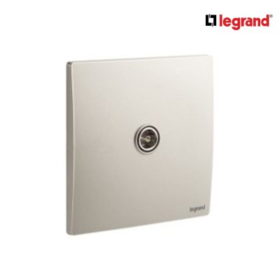 Legrand เต้ารับโทรทัศน์ แบบเสียบ 1 ช่อง สีแชมเปญ TV Female Terminal Socket | Mallia Senses | 281151CH