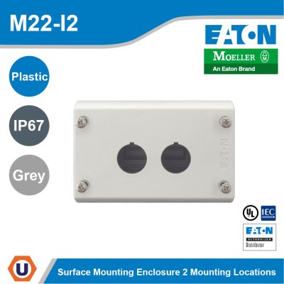 Eaton Moeller series M22 Accessory Surface mounting enclosure Surface mounting enclosure, 2 mounting locations | M22-I2