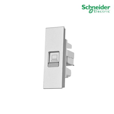 Schneider Electric เต้ารับคอมพิวเตอร์ CAT 5E พร้อมม่านนิรภัย สีเทา รุ่น AvatarOn A I M3T1RJ5M_GY