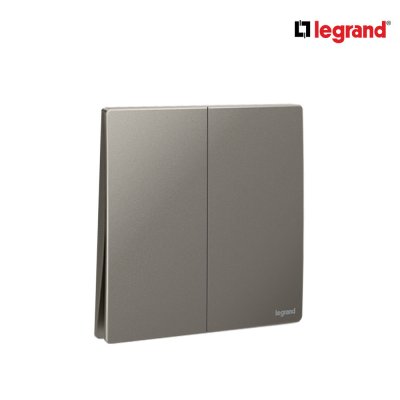 แพ็ค10 | Legrand สวิตช์สองทาง 2 ช่อง สีเทาดำ รุ่นมาเรียเซนต์ | Mallia Senses | 281003DS