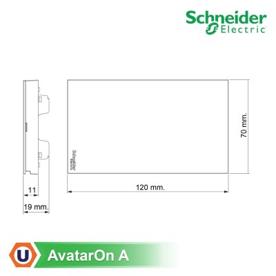 Schneider Electric  ชุดสวิตช์กดกระดิ่ง กดเด้งกลับ สีดำ รุ่น AvatarOn A | Ucanbuys
