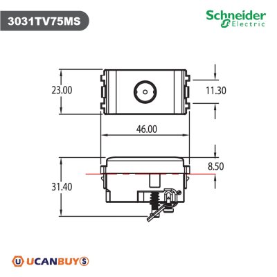 Schneider เต้ารับโทรทัศน์ 75 โอห์ม รุ่น Concept | 3031TV75MS