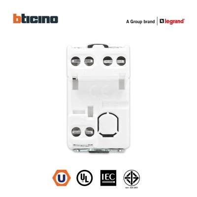 BTicino สวิตช์สองทาง1 ช่อง สีขาว Two Way Switch 1 Module 16AX 250V White รุ่น Magic Advance | M9003