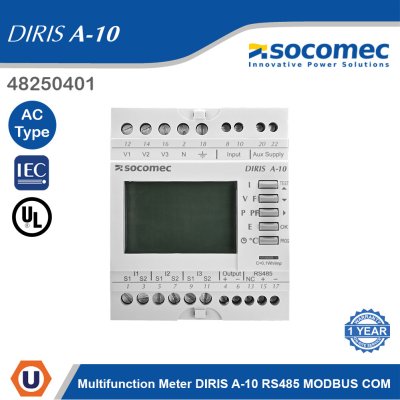 Socomec Multifunction Meter DIRIS A-10 RS485 MODBUS COM | 48250401