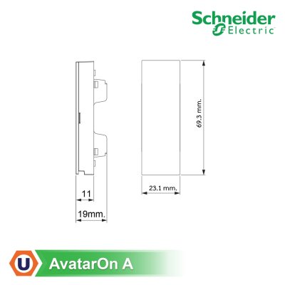 Schneider Electric ฝาอุดช่องว่าง สีขาว Blank cover module, White รุ่น AvatarOn A  I M3T01BC_WE