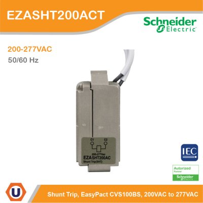 Schneider Electric shunt trip SHT, EasyPact CVS100BS, 200 VAC to 277VAC 50/60 Hz | EZASHT200ACT
