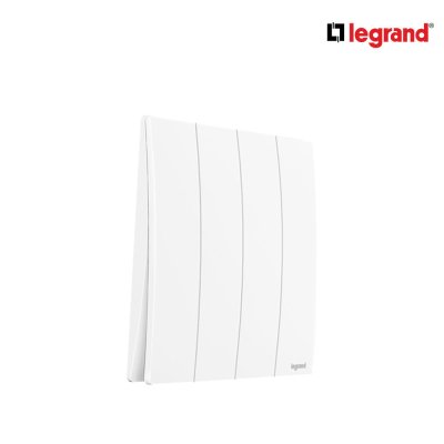 แพ็ค4 | Legrand สวิตช์ทางเดียว 4 ช่อง สีขาว รุ่นมาเรียเซนต์ | Mallia Senses | 281006MW