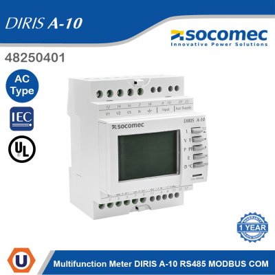 Socomec Multifunction Meter DIRIS A-10 RS485 MODBUS COM | 48250401