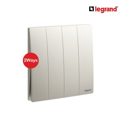 Legrand สวิตช์สองทาง 4 ช่อง สีแชมเปญ 4G 2Ways Switch16AX รุ่นมาเรียเซนต์ | Mallia Senses | 281007CH