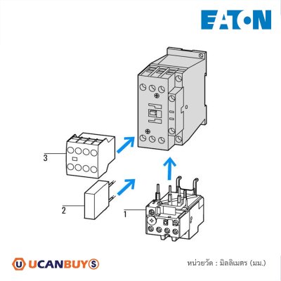 EATON แมกเนติก,3P 380 V 400 V 37kW, 230 V 50 Hz, 240 V 60 Hz, AC Operation, Screw Terminals | DILM72(230V50HZ)