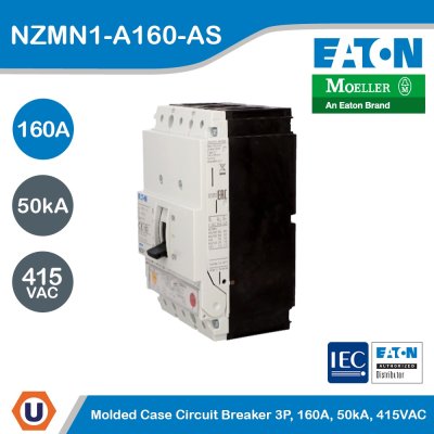 EATON Molded Case Circuit-Breaker (MCCB) 3P 160A 50kA 415VAC | NZMN1-A160-AS
