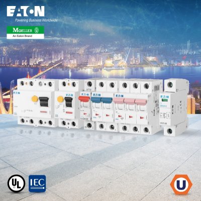 EATON ลูกย่อยเซอร์กิตเบรกเกอร์ขนาดเล็ก รุ่น 3 โพล 1 แอมป์ (MCB) 3P 1A 6kA รหัส PLS6-C1/3