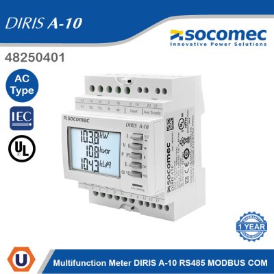 Socomec Multifunction Meter DIRIS A-10 RS485 MODBUS COM | 48250401