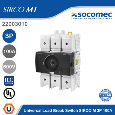 Socomec Universal Load Break Switch Body SIRCO M 3P 100A | 22003010