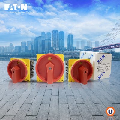 Eaton สวิตช์ตัดวงจรไฟ แบบบิดเปิด-ปิด มาพร้อมกล่อง 3P 20A, IP65 (ชนิดปุ่มหยุดฉุกเฉิน) | T0-2-1/EA/SVB