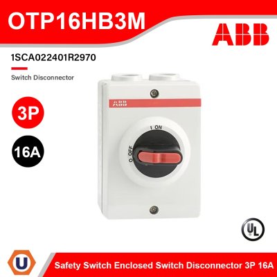 ABB 3P 16A Safety Switch Enclosed Switch Disconnector | OTP16HB3M | 1SCA022401R2970