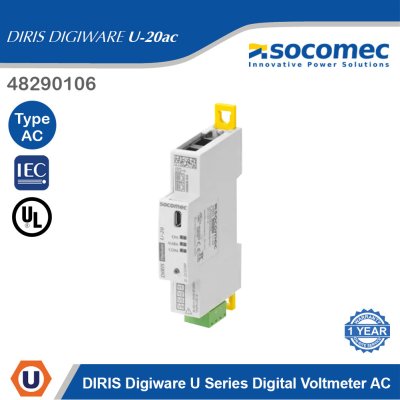 Socomec DIRIS Digiware U Series Digital Voltmeter AC | 48290106