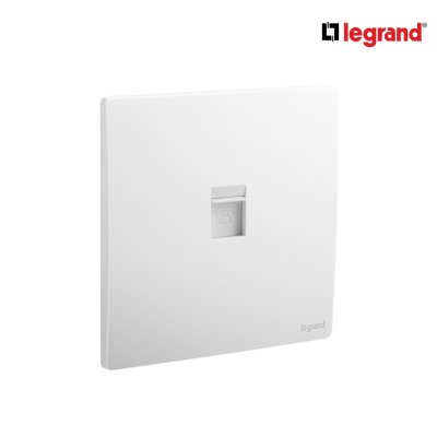 Legrand เต้ารับโทรศัพท์ RJ11 แบบ 1 ช่อง สีขาว Telephone Socket รุ่นมาเรียเซนต์ | Mallia Senses | 281160MW