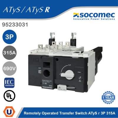 Socomec Remotely Operated Transfer Switch ATyS r 3P 315A | 95233031