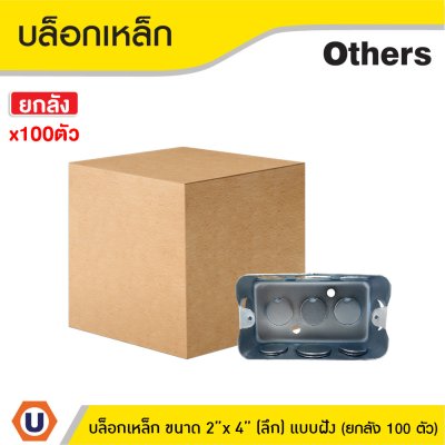 ยกลัง | บล็อกเหล็ก ขนาด 2x4 (แบบลึก) รู 6 หุน ติดตั้งแบบฝัง