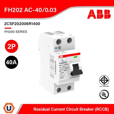 ABB 2CSF202006R1400 FH202 AC-40/0.03 Residual Current Circuit Breaker รุ่น FH200 Series